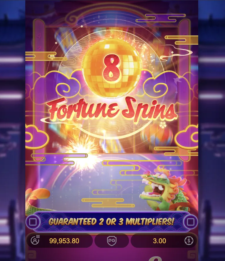 Fortune Dragon, templo neon e mascote-dragão, arte oficial